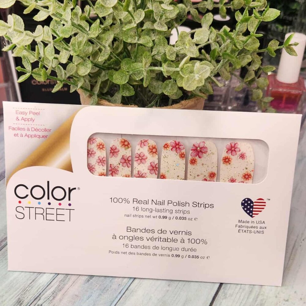 Color Street Floral Press On Nail Design